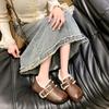 Fashion Women's Fashion Flat Shoes Winter New Round Head Deep Mouth Leather Soft Sole Anti-slip Wear-resistant Low Top Shoes