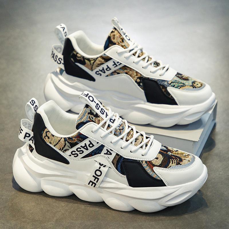 

2025 live 2025 new men s platform dad shoes, youth student sports shoes, low-top Hong Kong style men s shoes 44