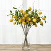 Green Leaves Artificial Lemon Fruit Faux Lemon Fake Plants  For Home Garden Decor