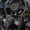 For Mazda 3 CX-4 CX-5 CX-8 Car Auto Accessories Aluminum Alloy Steering Wheel Button Cover Decorative Sticker Interior