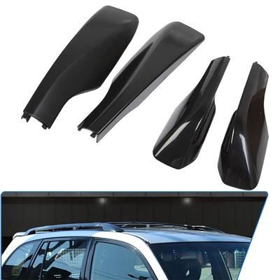 Black ABS Roof Rack Rail End Protective Cover Shell for Toyota RAV4 2001-2005 Rack Rails End Cap Replace 4pcs