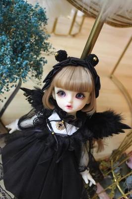 HAMRETHYPPZ 14 16 13 BJD Ball-Jointed Doll Dress Doll Costume Maid Outfit Ball-Jointed Doll Dress Princess Dress, Black Princess Skirt, Cute Maid