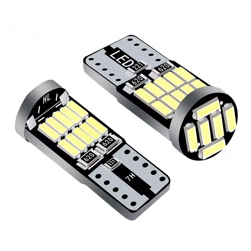 2Pcs T10 W5W 194 Led Bulb Canbus 12V 4014-26Smd 6500K Bright White Car Interior Dome Door Turnk License Plate Lights