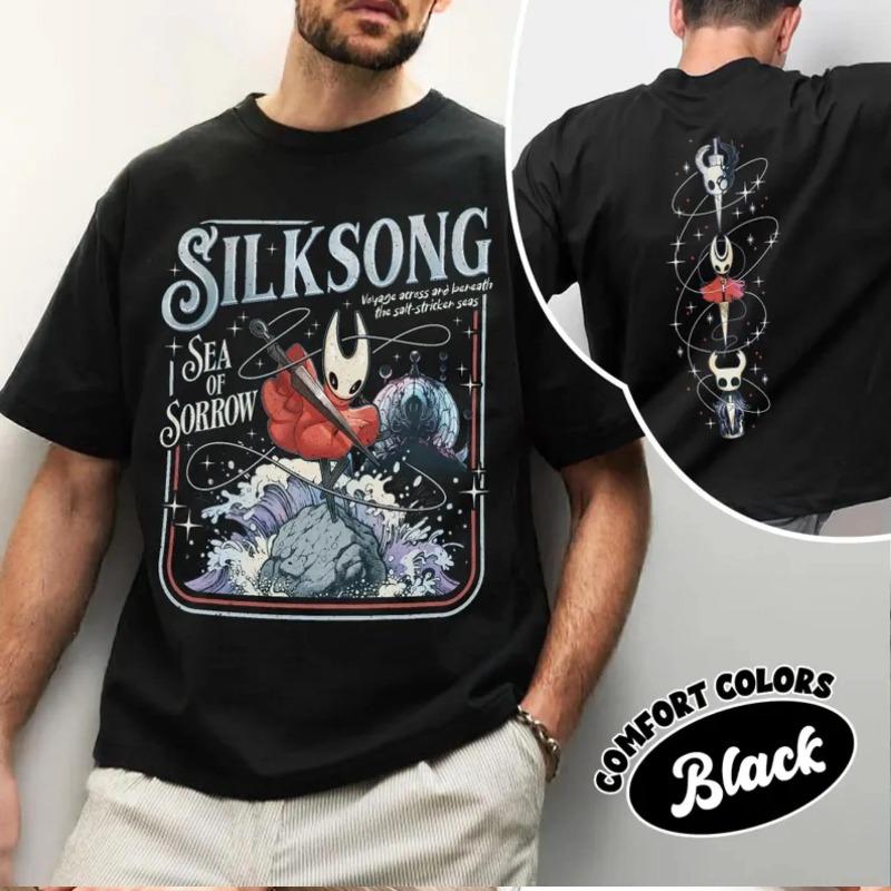 Silksong Game Comfort Color Shirt Hornet Indie Game Graphic Tee RPG Gaming Shirt Knight Aesthetic Gamer Apparel Fan Gift S
