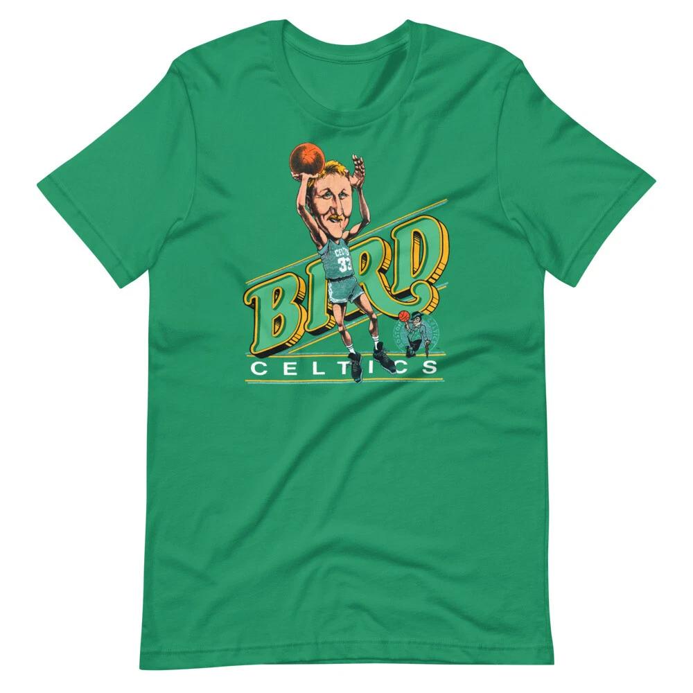 LARRY BIRD Caricature Basketball Tee Short-Sleeve Unisex 100% Cotton T-shirt Mens Tees Top S