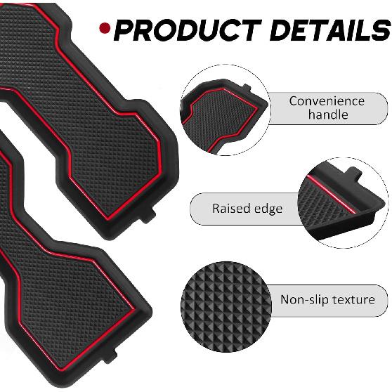 3D Cup Holder erts Coaster for Toyota Tacoma Accessories 2024 2025 2026 Siliconce Cup Coaster Mats Center Console Liner Non Slip Dustproof Protecror