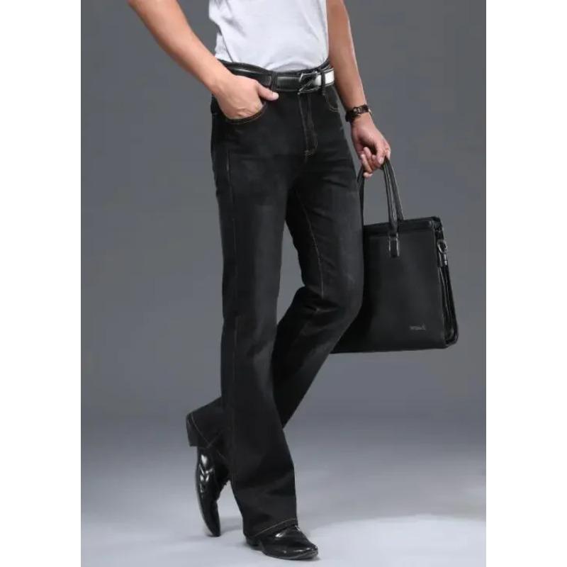 Men's Flared Pants Classic Flared Jeans Loose Leg Jean Boot Cut Trouser