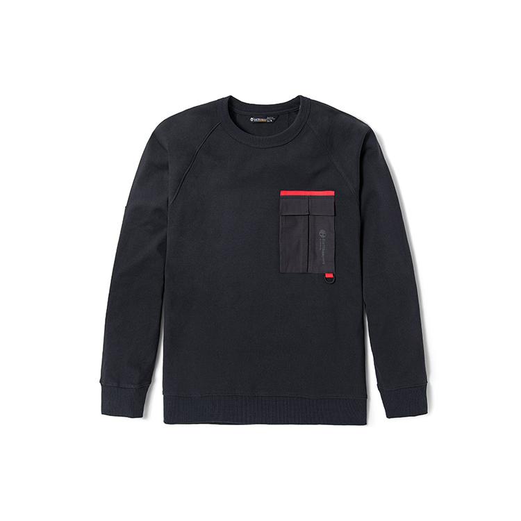 Timberland Sweatshirts Men's Black Crew Neck Moderate A25NJ-M45