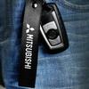 Car Styling Nylon Metal Key Ring Streamer Key Chain Accessories For Mitsubishi ASX Lancer EVO Pajero Fastener Converter Ralliart