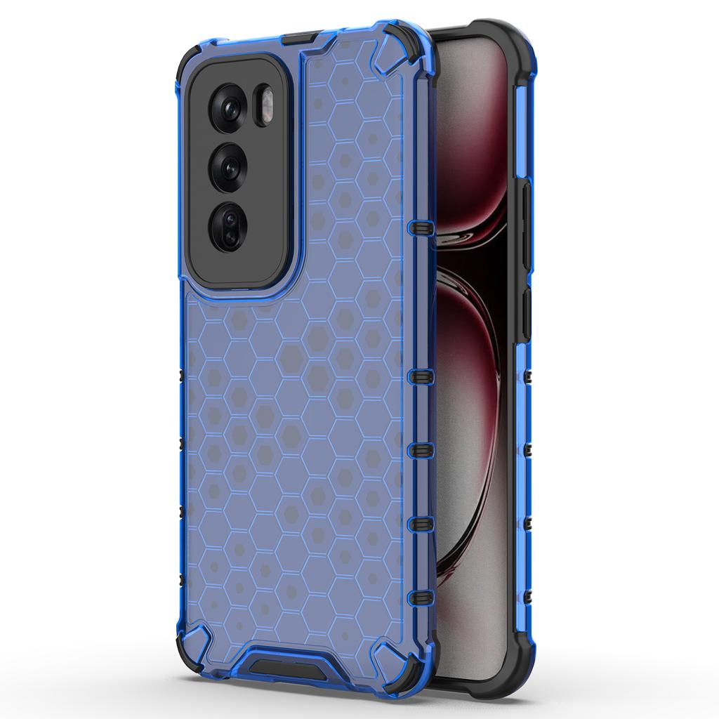 For Oppo Reno12 5G (Global) Case PC+TPU Phone Cover Honeycomb Shape Cushioning Shockproof