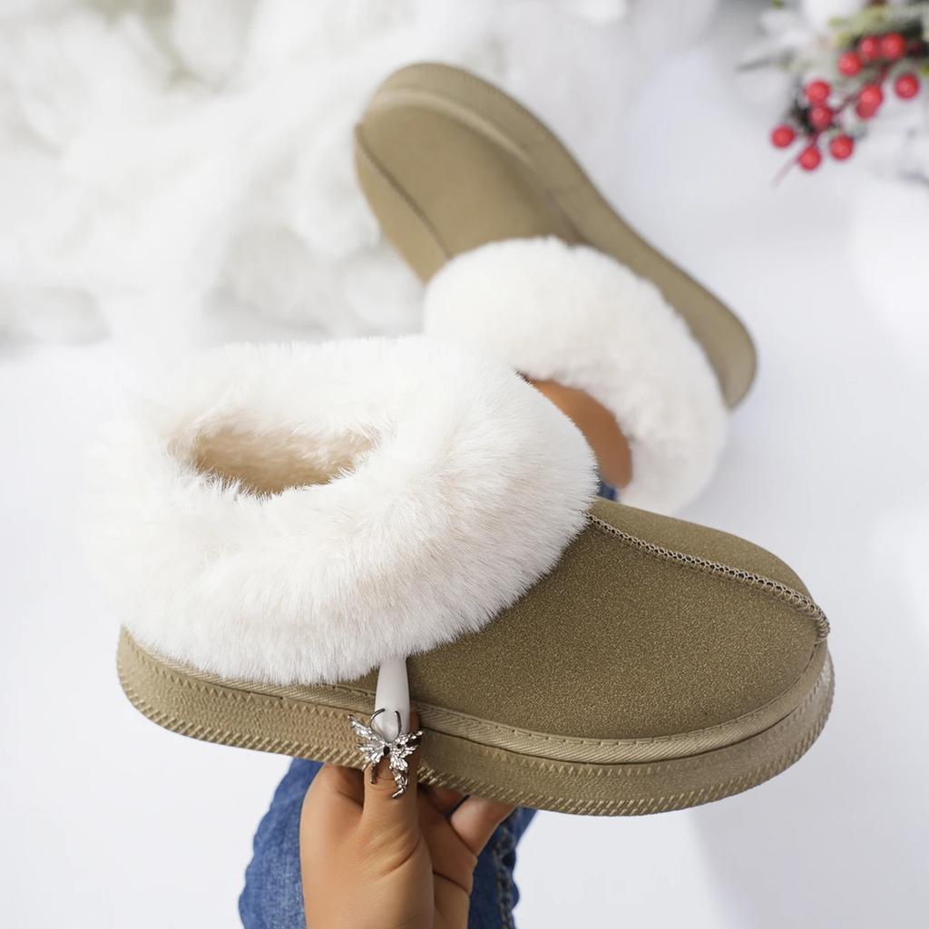 Fashion Winter Brown Short Boots New Platform Shoes Push Size Ankle Boots for Women Waterproof and Warm Snow Boots