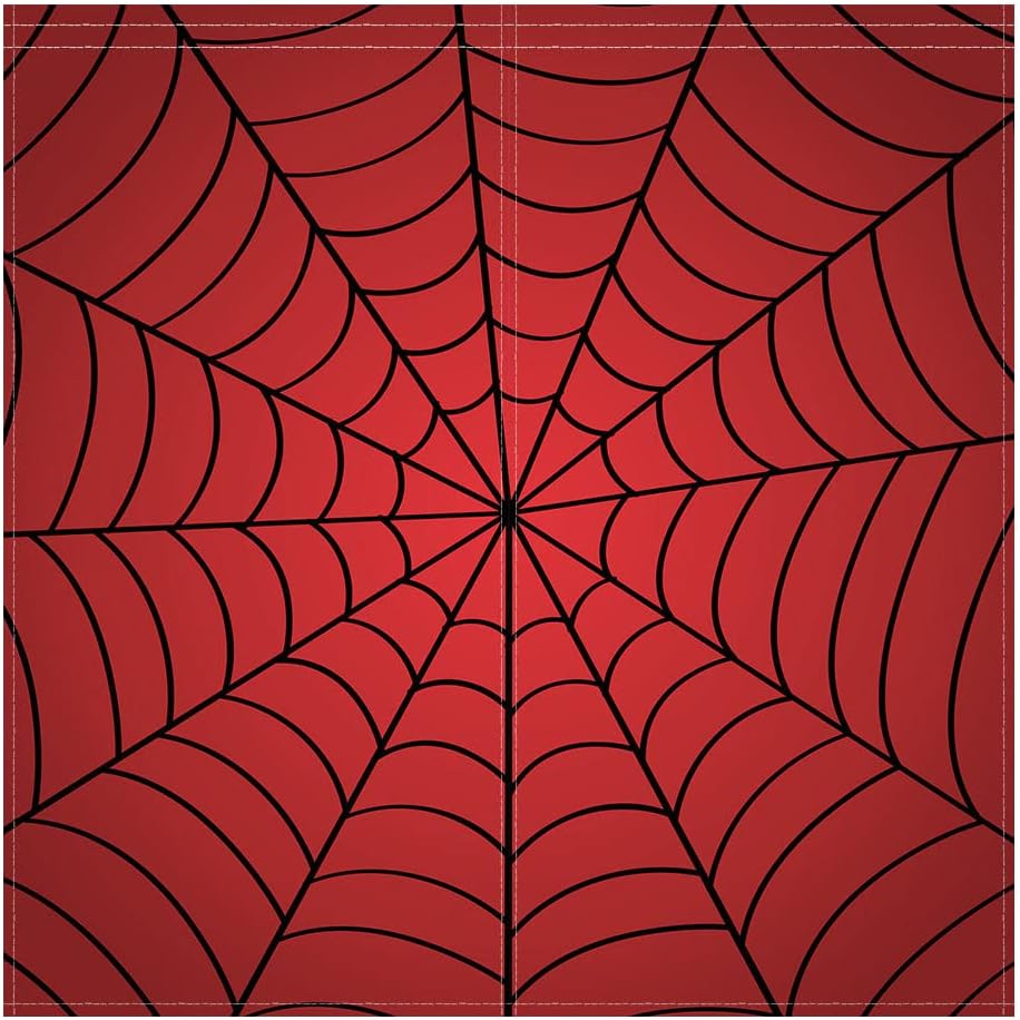 Allenjoy Superhero Spider Web Children Red Window Curtains for Boy Kids Baby Room Bedroom Nursery Toddler Home Office Decor Decorations Durable