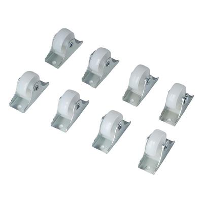 4 Pezzi Ruota Guida 1 pollice Silenziosa Direzionale Non Girevole Accessori Ferramenta Ruota per Mobili Ruota per Binario Ruota per Cassetto Ruota Fissa