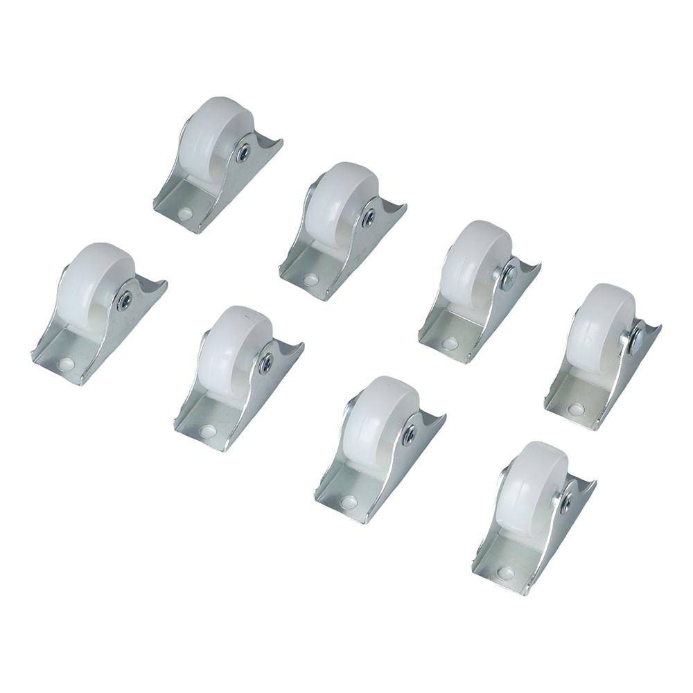 

Mute Non Swivel Wear Resistant Flat Car Fixed Caster Rail Wheel Furniture Caster Drawer Caster 4pcs