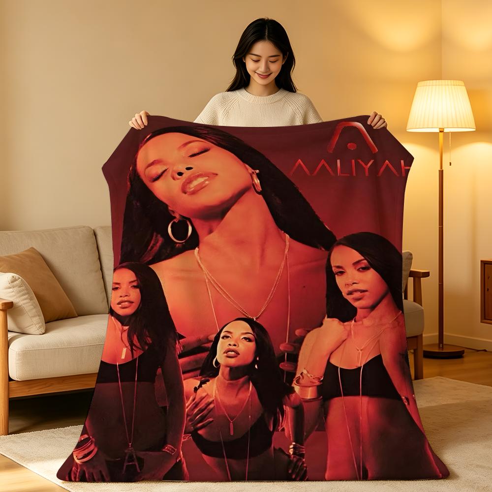 Music A-Aaliyah Throw High-Density Short Plush Blanket Soft Skin-Friendly for Sofa Nap Air-Conditioned Room