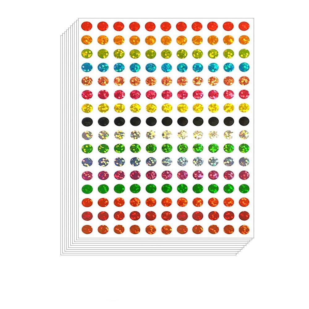 

Лазерные цветные точечные наклейки 1/4 дюйма, точечные этикетки, 7040 шт., офисные