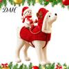 Costume per Animali Domestici per Feste Natalizie Cavaliere di Babbo Natale Costume per Cani, Outfit Natalizio con Chiusura Regolabile, Abbigliamento Divertente Morbido Traspirante Cuccioli Piccoli