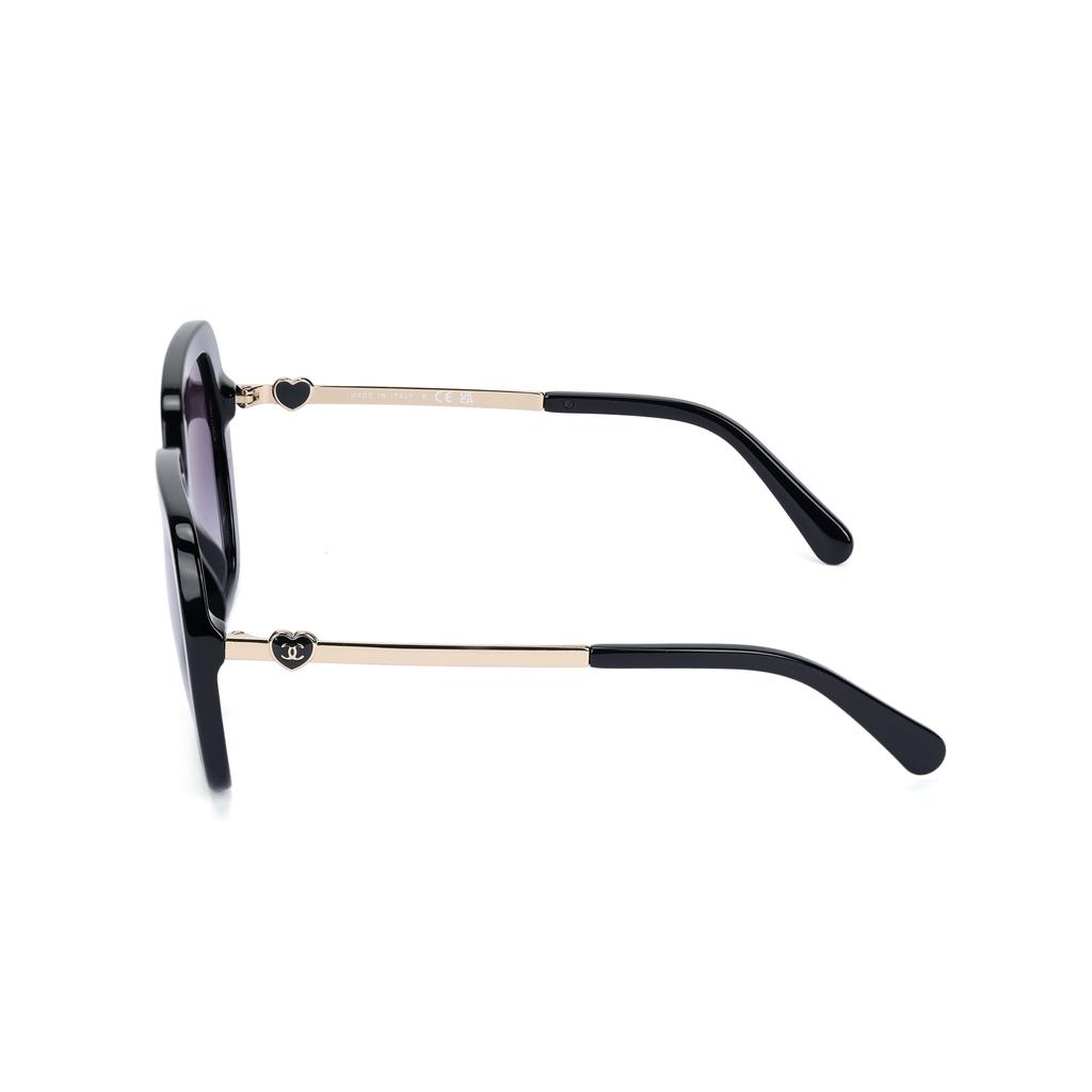 Chanel Logo Decorated Irregular Shape Sunglasses Women sunglasses Black CH5521-C622/S6