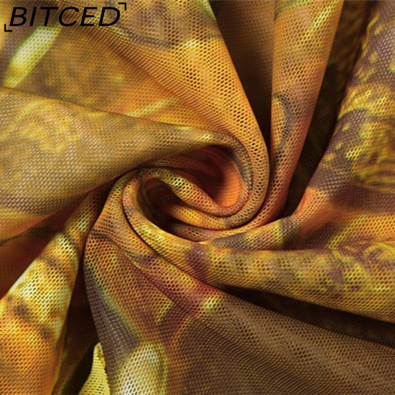 BITCED Sommer Sexy Rüschen Resort-Stil Neckholder Kleid für Frauen