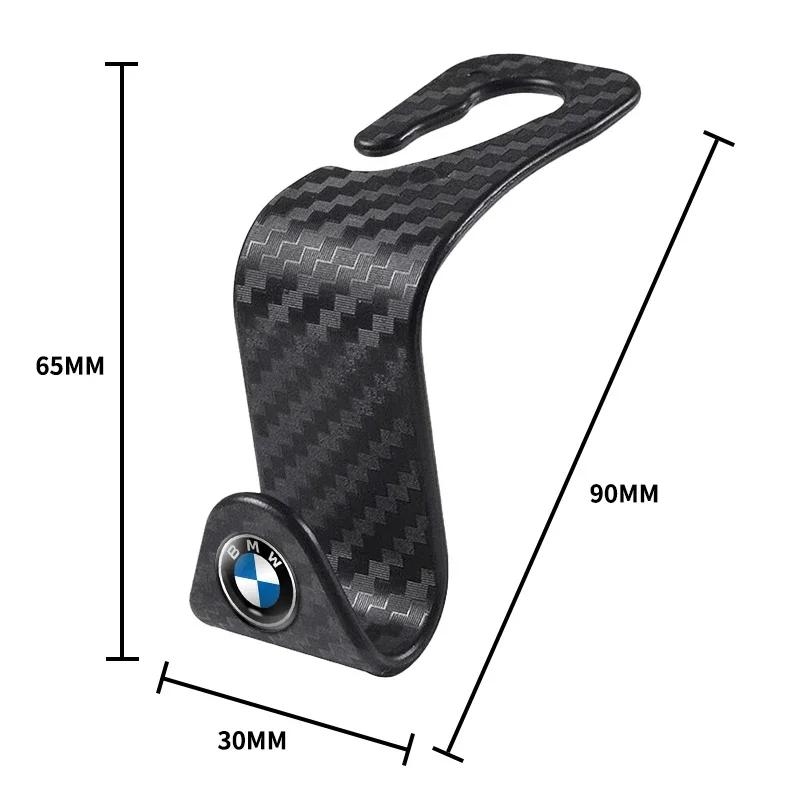 4pcs Carbon Fibre Car Rear Seat Hook Hanger Storage Organizer Hooks for BMW E46 E85 E60 F10 E39 F30 E36 F20 E87 E90 E70 X3 X5