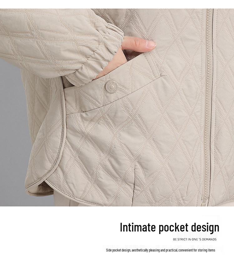 Mother's Day Spring Lapel Jacket - Quilted Fashion Outerwear for Young and Middle-aged Women