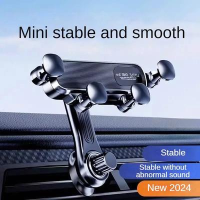 LEIBOO Gravity Car Phone Holder Air Vent Telescopic Car Phone Mount 360-Degree Air Outlet Smartphone Support for 4.7-7 Inch