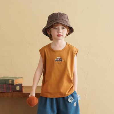 Boys' Loose Cartoon Print Summer Vest