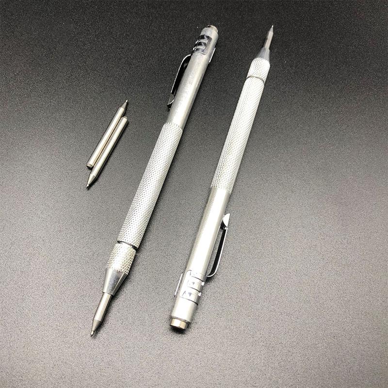 1/10/11Pcs Alloy Scribe Pen Carbide Scriber Pen Metal Wood Glass Tile Cutting Marker Pencil Metalworking Woodworking Hand Tools