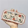 Full screen flower high-value glasses case, transparent, pressure resistant, portable, retro myopia glasses case