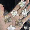1Pc, Natural Shell Pendants, Handcrafted Star Charms In Marine Style, 32×32mm, for DIY Necklace Accessories, Jewellery Making, Crafts for Men Women