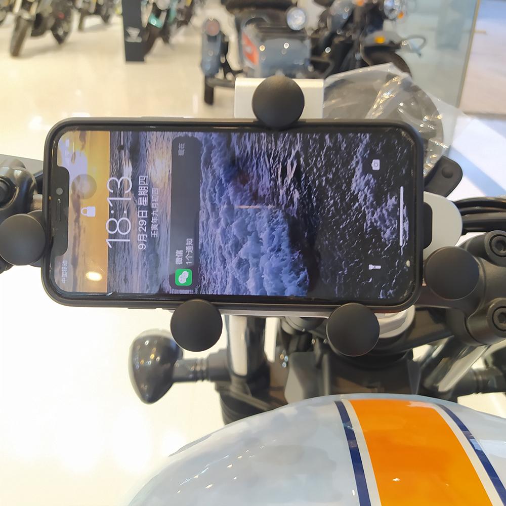 Motorcycle Phone Stand Aluminum Bike Mobile Phone Holder Cellphone Holder For Motorcycle Universal Phone Stand 540°Adjustable