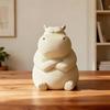 Hippo Figurine 3D Printed Cute Angry Hippopotamus Statue Collectible Animal Ornament for Home Office Desktop Car Decor