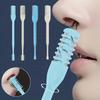 Two-piece set of dual-headed nose hair trimmers (with storage box), 2 pieces, unisex, nose care tool.