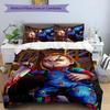 Chucky 3pcs Bedding Set Duvet Cover Closure Includes 1 Duvet Cover & 2 Pillowcases for All Seasons Bedroom Home Dorm Decor