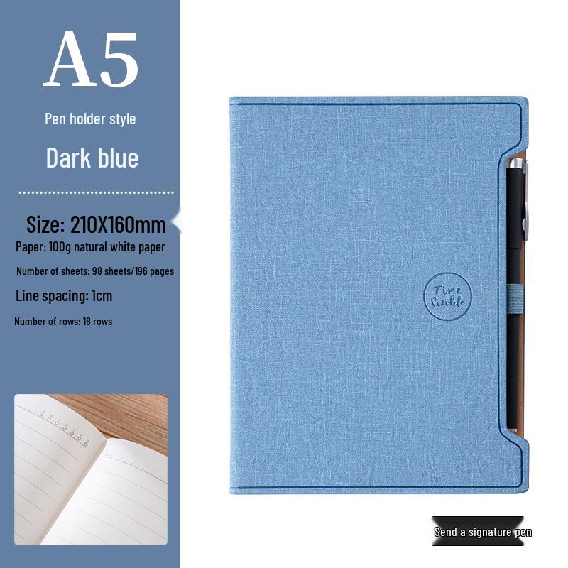 A5 Hardcover Notebook with Pen Loop, 2025 Diary, B5 Notebook, and A6 Pocket Notebook - High-Value Business Set