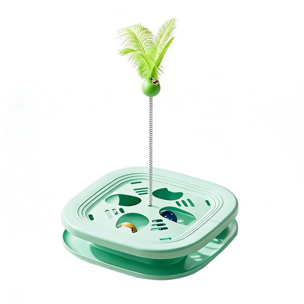 Funny Maze Game Cat Scratching Posts with Ball Compact Size Cat Interactive Toy Teaser Wand Cat Puzzle Toy Indoor