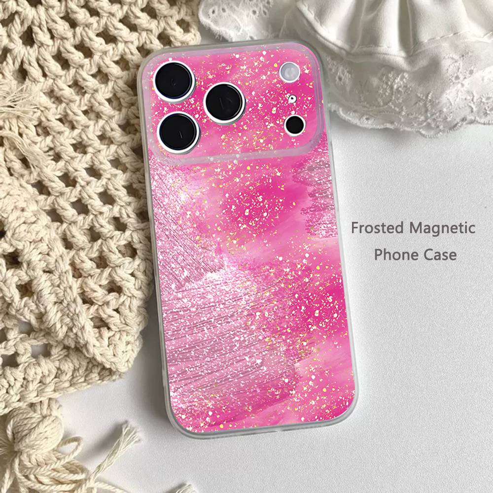 

Dazzling Pink GIRL G-Glitter Phone Case For iPhone 17,16,15,14,13,12,11 Pro,Max,Plus,Mini,Air,E Magnetic Frosted Clear iPhone13