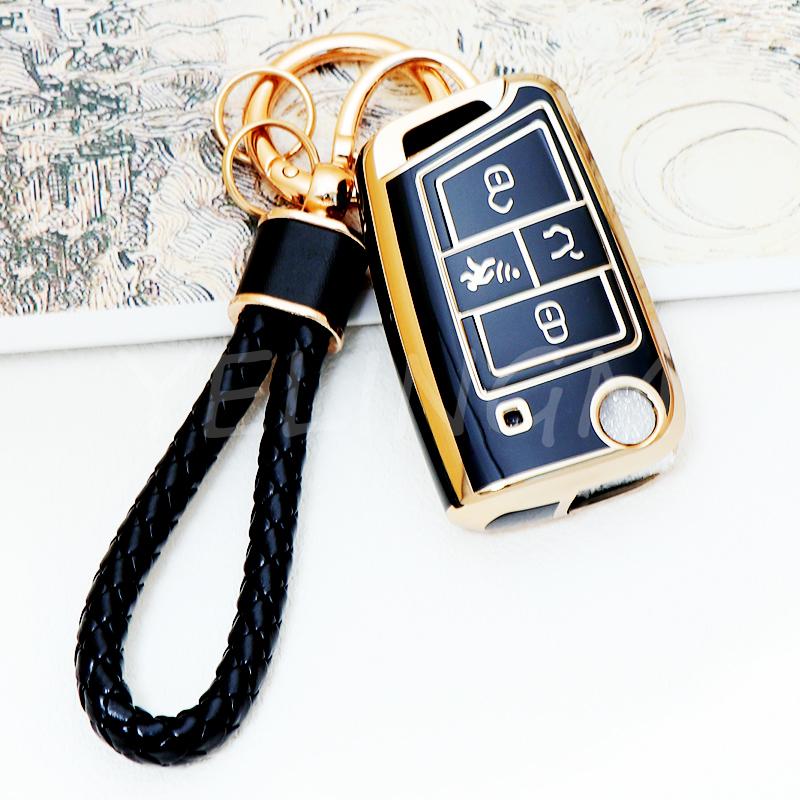 4 Buttons Auto Tpu Car Key Case Cover Fob For Volkswagen Vw Golf 7 Alltrack Mk7 Tiguan Seat Ateca Leon Ibiza Skoda Octavia