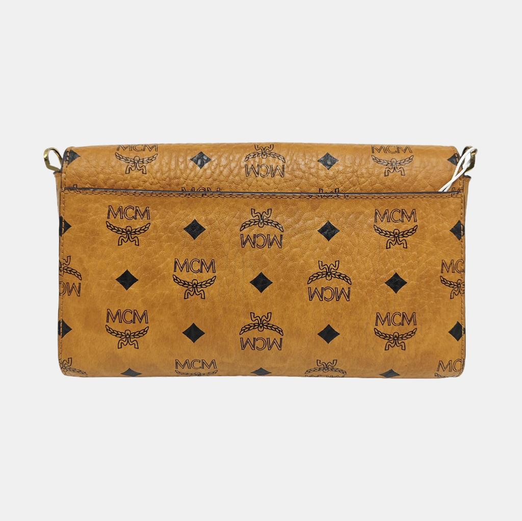 [Pre-Owned] Millie Visetos Classic Monogram Print Light Trendy Cool Girl Flap Chain Crossbody Bag Medium - Good #16H174W