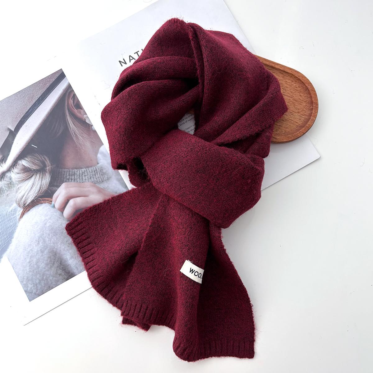 11 Color Winter Warmer Scarf For Women Men Faux Cashmere Shawl Unisex Solid Color Shawl Wrap Female Pashmina Neck Warmer Scarf