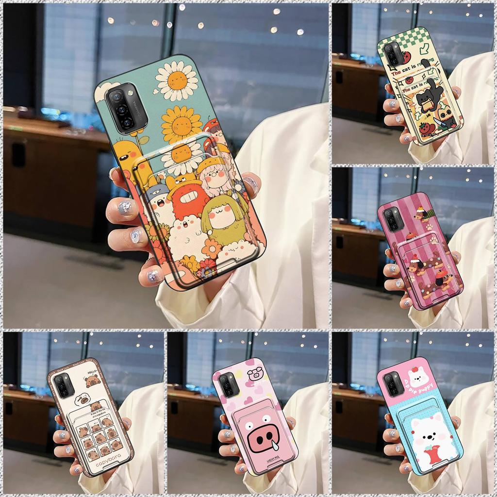 Shockproof Dirt-resistant Phone Case For Ulefone Note12P Soft case Cartoon Card slot Fashion Design Silicone TPU Cover
