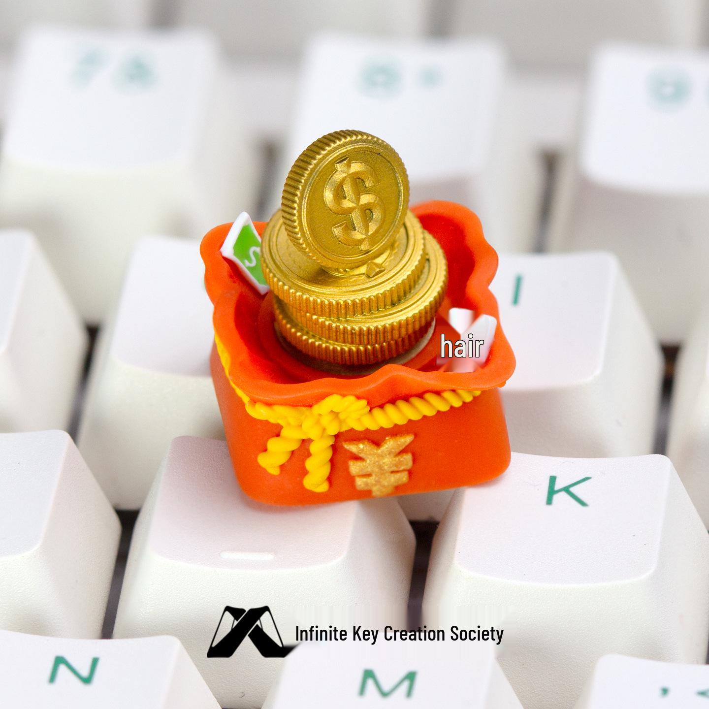 Big Money Series Rotatable Resin Keycap - Personalized Mechanical Keyboard ESC Replacement Gift