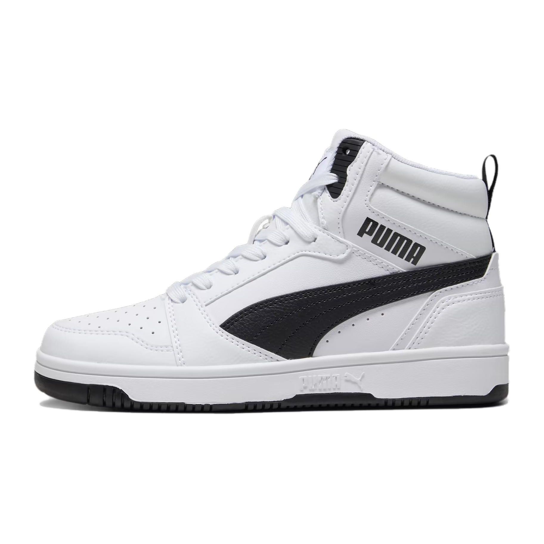 

Puma Rebound V6 Mid Прочные Амортизирующие Детские Кеды для Катания на Скейте Детские Кеды для Катания на Скейте Белые Черные 393831-02 39