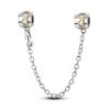 Sparkling Clear Silver Safety Chain 925 Silver Safety Chain Charm Beads Fit Bangle Bracelet DIY Jewelry