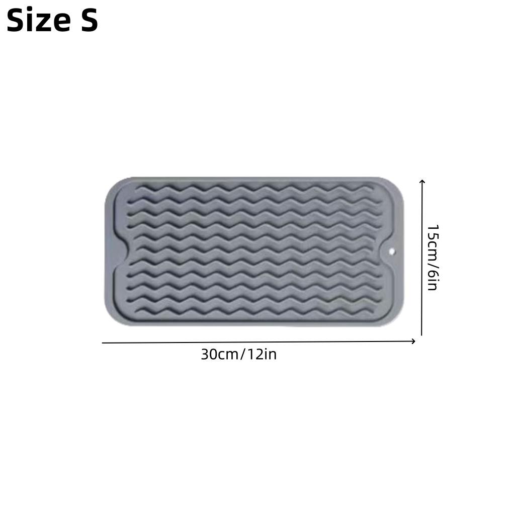 1PCKitchen Draining Mat Silicone Heat Insulation Mat Countertop Stove Mat Anti-scald Mat Tableware Dish Drying Mat