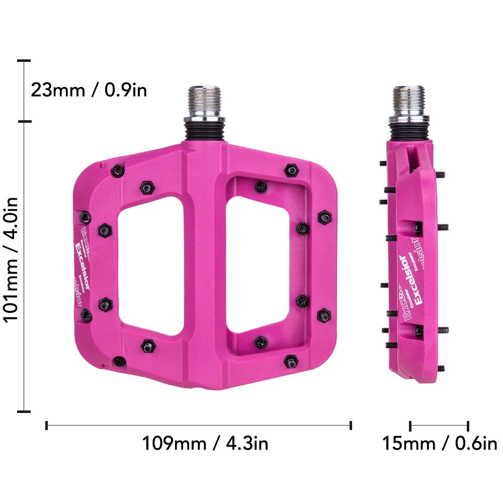 MTB Bike Pedals Non-Slip Mountain Bike Pedals Platform Bicycle Flat Pedals 9/16 Inch