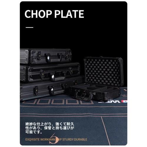 Portable thick aluminum alloy briefcase with rounded corners (black)