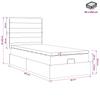 Ottoman Bed with Mattress and Headboard Taupe 80 x 200 cm Fabric