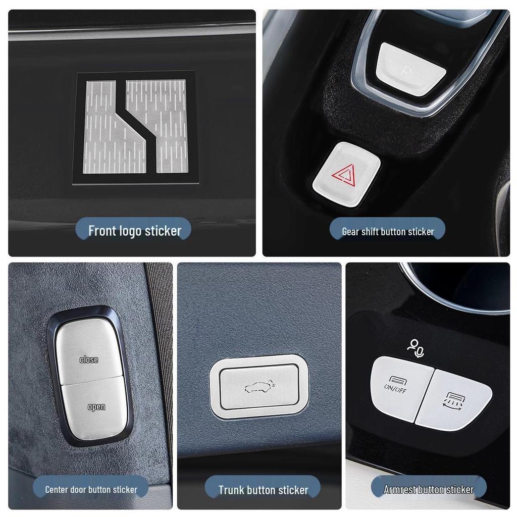 Zeekr 009 Gear P Button Aluminum Sticker - Center Console Decoration Accessory (24-25)