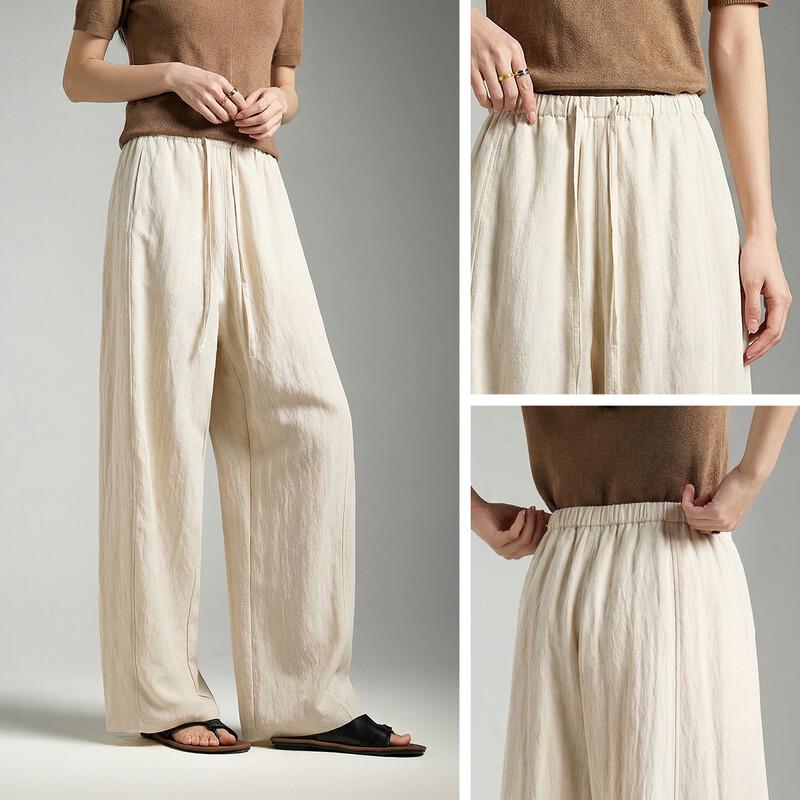 TonLion Women's Elastic Waist Casual Long Pants